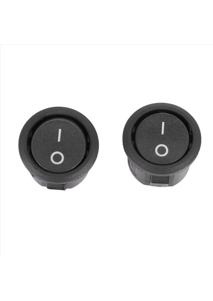 25 Pcs Spst Siyah Düğmesi Aç/kapalı Yuvarlak Rocker Anahtarı Ac 6A/125V 3A/250V (Yurt Dışından) fırsatları