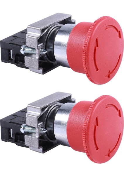 2 Pcs 22MM Nc Kırmızı Acil Durak Itme Düğmesi Anahtarı 600V 10A ZB2-BE102C XB2-BS542X1 (Yurt Dışından)
