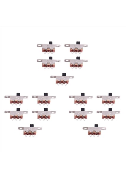 15 Pcs x Açma 2 Konum Spdt 1P2T Panel Mini Slayt Anahtarı Lehim Lug SS12F15G3 (Yurt Dışından)