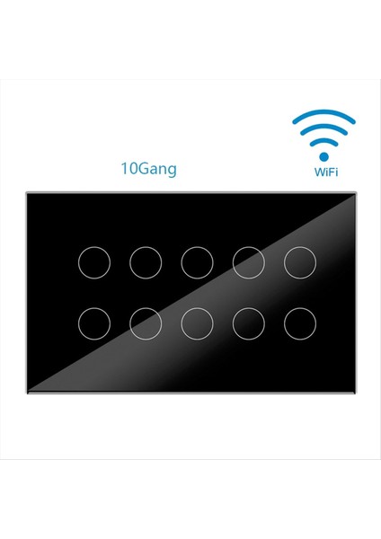 10 Yollu Tuya Wifi Akıllı Dokunmatik Işık Duvar Anahtarı Cam Panel Uygulaması Alexa Google ile Uyumlu Tüm Ev Kontrolü (Yurt Dışından) modelleri