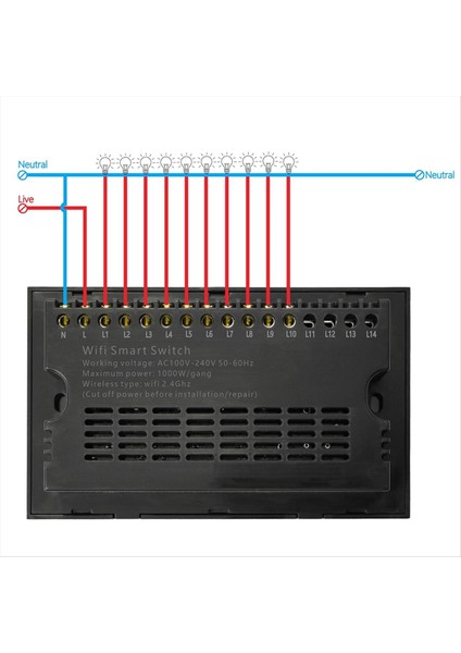 10 Yollu Tuya Wifi Akıllı Dokunmatik Işık Duvar Anahtarı Cam Panel Uygulaması Alexa Google ile Uyumlu Tüm Ev Kontrolü (Yurt Dışından) fırsatları