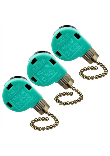 30 Paket Tavan Fan Anahtarı 3 Hızlı 4 Telli Zing Kulu ZE-268S6 Fan Çekme Zinciri Anahtarı Yedek Hız Kontrol Anahtarı (Yurt Dışından) modelleri