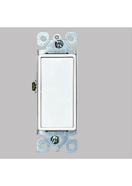 20 Paket Dekoratör Kürek Rocker Işık Anahtarı Tek Kutuplu 3 Telli Topraklama 15A 120V-277V Beyaz (Yurt Dışından) fırsatları