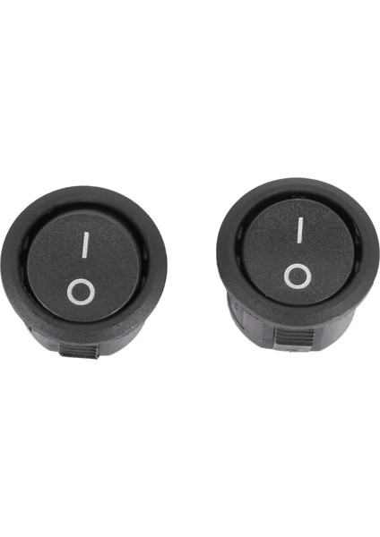 20 Pcs Spst Siyah Düğmesi Aç/kapalı Yuvarlak Rocker Anahtarı Ac 6A/125V 3A/250V (Yurt Dışından) indirimleri