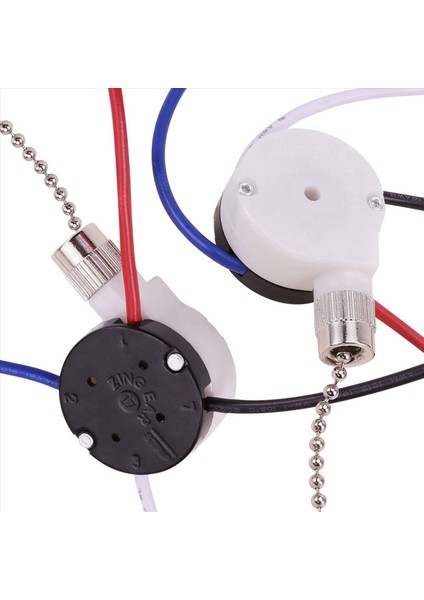 2x Tavan Fan Anahtarı Kiti 3 Hızlı 4 Tel Fan Anahtarı Hız Kontrol Anahtarı ZE-208S Halat Gümüşü ile Tel Anahtar Çekme (Yurt Dışından) fırsatları