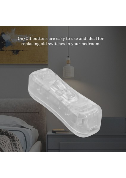 2 Adet Oda Için Satır Kablosu Anahtarında Plastik Açma/kapama Düğmesini Temizleyin (Yurt Dışından) indirimleri