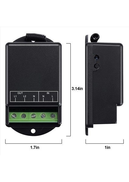 2x Çift Kablosuz Uzaktan Kumanda Anahtarı AC100-240V 10A Röle Röle Radyo Frekans Anahtarı Ana Aletler Su Pompası Aydınlatma (Yurt Dışından) fırsatları