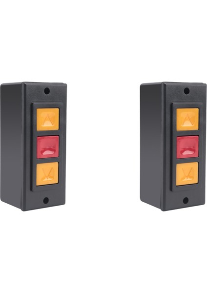 2x Garaj Kapı Açıcı Elektrikli Kapı Rulo Anahtarı Kilit Kutusu Yüzeye Monte Gizli Düğme Anahtarı C (Yurt Dışından)