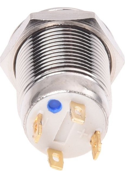 2x 3V Itme Düğmesi Anahtarı Kapı Zili Düğmesi Mavi LED 12 mm Gümüş (Yurt Dışından) indirimleri