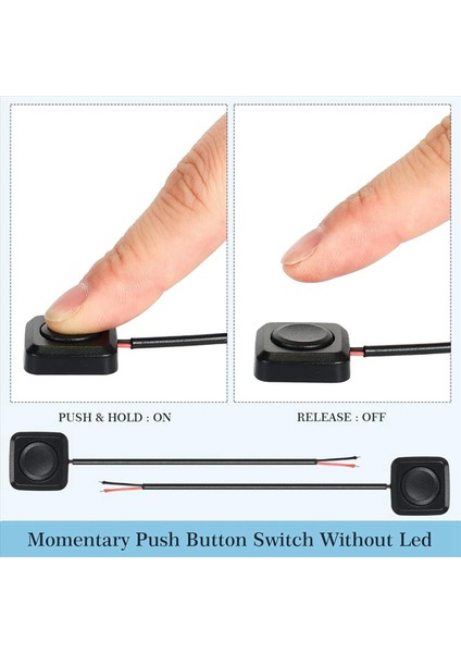 10 Adet Anlık Anahtar Ani Push Düğmesi Kapalı Anahtar 12V 24V Yüzey Montaj Mini Düğme Anahtarı (Yurt Dışından) fiyatları
