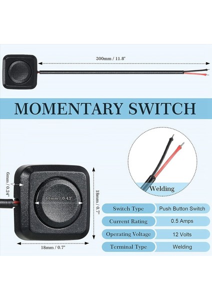 10 Adet Anlık Anahtar Ani Push Düğmesi Kapalı Anahtar 12V 24V Yüzey Montaj Mini Düğme Anahtarı (Yurt Dışından) modelleri