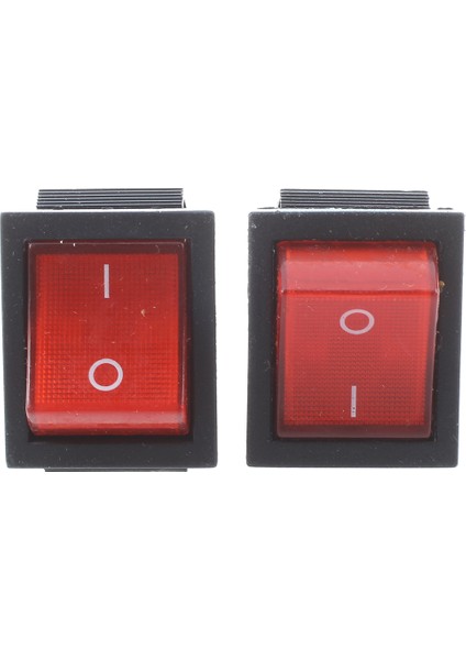 16A/250VAC 20A/125VAC Kırmızı Gösterge Işık 4 Pin Açık/kapalı Dpst Rocker Anahtarı 2 Pcs (Yurt Dışından)