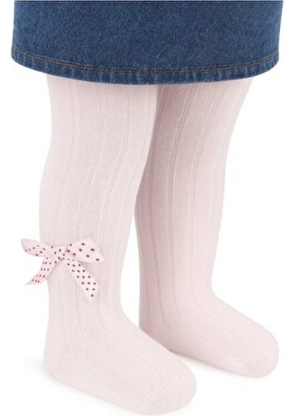 Kız Bebek Külotlu Çorap 0-12 Ay Pembe %77 Pamuklu Şık Desenli modelleri