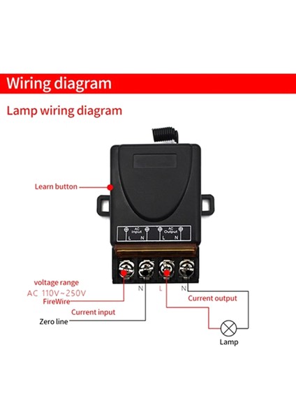 Elektrikli Cihaz Lambası Için Ac 220V 30A 1ch 433MHZ Kablosuz Uzaktan Kumanda Anahtarı Röle Alıcısı Açma/kapama Vericisi (Yurt Dışından) fiyatları