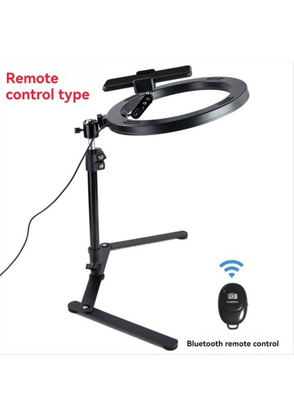 Masaüstü LED Selfie Uzaktan Kumandalı Halka Işık, Telefon Standı Tutucu Dairesel Dolgulu Video Lambası, Tripodlu Kısılabilir USB Halka Işık (Yurt Dışından) fiyatları