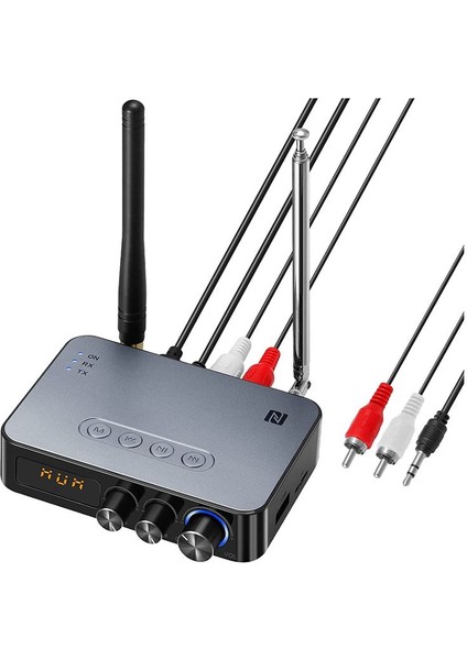 Bluetooth Ses Adaptörü 5.1 Verici Alıcı Tv Ev Stereo Kablosuz Uzaktan Kumandalı (Yurt Dışından)