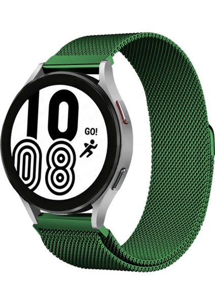 Newface Samsung Galaxy Watch 4 Metal Mıknatıslı Kordon - Haki Yeşil
