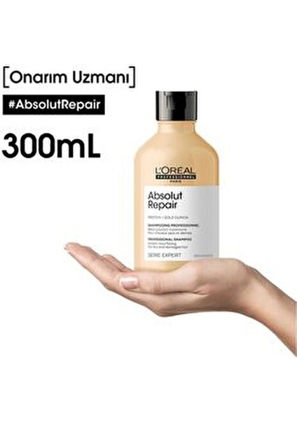 Serie Expert Absolut Repair Onarıcı Bakım Seti 300 ml Yıpranmış Saçlar İçin