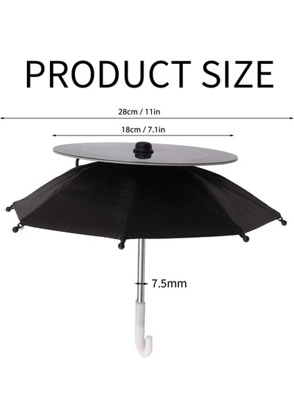 Güneş Telefonu USB Dış Mekan Bisiklet Balıkçılığı Için USB Şemsiyesi, Telefon Mini Şemsiye Güneş Gölgesi USB Güneş Gücü Siyahı ile Şarj (Yurt Dışından)