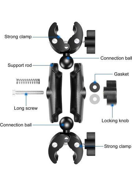 Motosiklet Dualheads Crab Clamp Actıon Kamera Theobar Gopro Spor Aksiyon Kameraları Için Sabit Montaj (Yurt Dışından) fırsatları