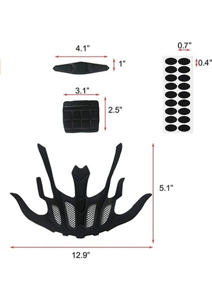 Bisiklet Kask Pedleri Mühürlü Sünger Bisiklet Koruma Koruma Kask Dolma Bisiklet Kask PADS-SK-206, Siyah (Yurt Dışından) modelleri