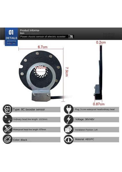 Elektrikli Bisiklet Pedalı Pas Sistemi Asistanı Sensör 8 Mıknatıs Hız Sensörü Ebike Aksesuarlar Parçaları (Yurt Dışından) fırsatları