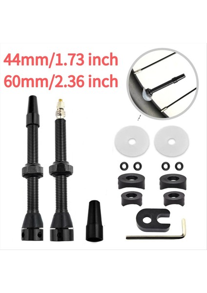 Tubeless Hava Valfı, Mountain Road Bike Tubeless Jant Valfleri Için Mtb Set Bisiklet Yedek Parçaları Ek KIRMIZI-44MM (Yurt Dışından)