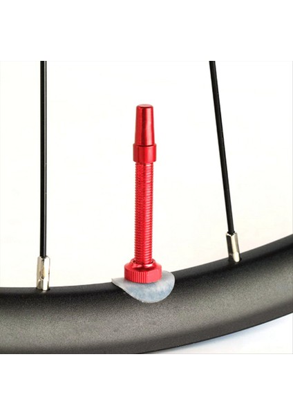 Tubeless Hava Valfı, Mountain Road Bike Tubeless Jant Valfleri Için Mtb Set Bisiklet Yedek Parçaları Ek KIRMIZI-44MM (Yurt Dışından) modelleri