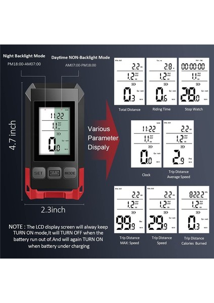 LCD Ekran Hız Gösterimi ve Boynuz USB Şarj Edilebilir Bisiklet Bilgisayarı Dış Mekan Bisikleti Için 4 Bisiklet Far (Yurt Dışından) fırsatları