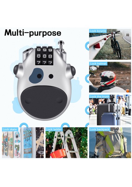 Bisiklet Kilit Kombinasyon Kilidi Bagaj Kilitleri Bagaj Için Bisiklet Kilidi Kilit Kilit Kilitleri 30 Inç Tel Halat, Gümüş (Yurt Dışından) modelleri