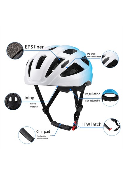 Yetişkin Bisiklet Kaskı, Yaz Işığı Mikroshell, Erkekler ve Kadınlar, Uyum Ayarlaması, Siyah Bisiklete Binmek Için 55-61CM Önerildi (Yurt Dışından) indirimleri