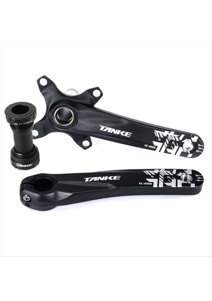 Tanke Crankset 170MM Bisiklet Zincirleme Hollow Entegre Krankset 34T/36T Bisiklet Kare Delik Fincan Krank Siyah (Yurt Dışından)