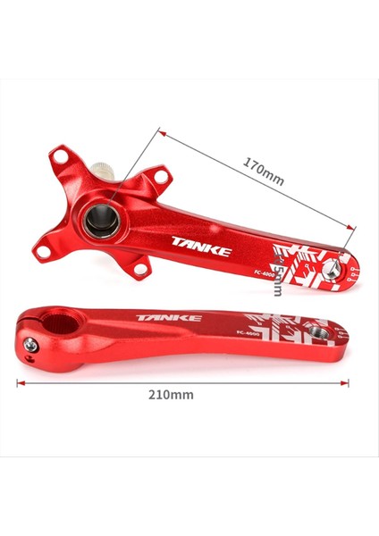 Tanke Crankset 170MM Bisiklet Zincirleme Hollow Entegre Krankset 34T/36T Bisiklet Kare Delik Fincan Krank Siyah (Yurt Dışından) fiyatları