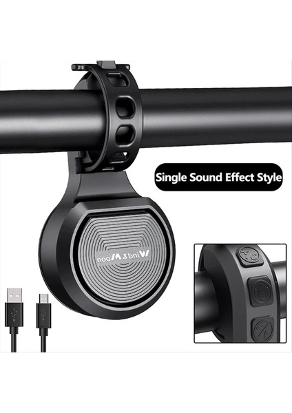 Rüzgar ve Moon Bisiklet Bell Su Geçirmez Korna Çanları Taşınabilir USB Şarj Güvenliği Elektrik Dağ Bisiklet Korna Alarm Yüksek Bell-A (Yurt Dışından) fırsatları
