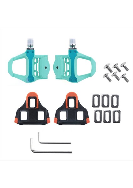 Yol Bisiklet Pedalı Bisiklet Pedalları Bisiklet Yatak Kilitsiz Pedalı Shimano Spd Sistemi Kilitli Plaka Mavisi (Yurt Dışından) indirimleri