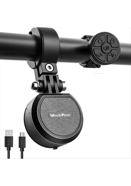 Rüzgar ve Moon Bisiklet Bell Su Geçirmez Korna Çanları Taşınabilir USB Şarj Güvenliği Elektrik Dağ Bisiklet Korna Alarm Yüksek Bell-C (Yurt Dışından) fırsatları