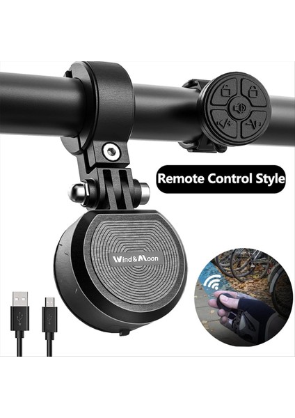 Rüzgar ve Moon Bisiklet Bell Su Geçirmez Korna Çanları Taşınabilir USB Şarj Güvenliği Elektrik Dağ Bisiklet Korna Alarm Yüksek Bell-C (Yurt Dışından) indirimleri