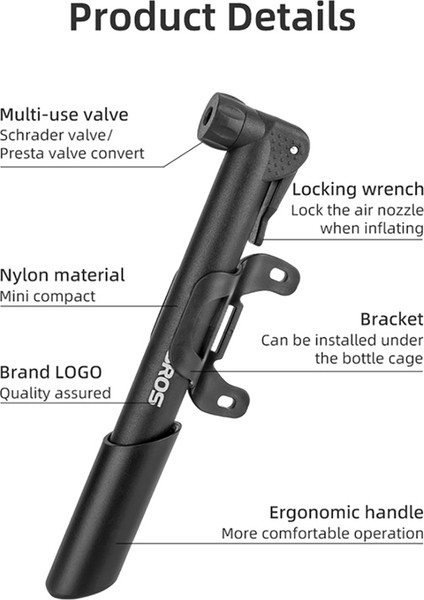 Rockbros Bisiklet Pompası Taşınabilir Hafif Mini El Pompası 80PSI Schrader/presta Valf Hava Şişman Bisiklet Aksesuarları (Yurt Dışından) indirimleri