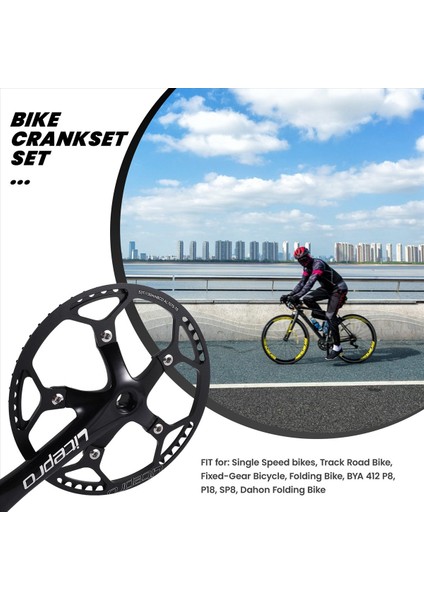 Tek Hızlı Krankset 53T 170MM Krankarmlar Katlanır Bisiklet Krankset Bike Track Road Bisiklet Için Koruyucu Kapak (Yurt Dışından) modelleri