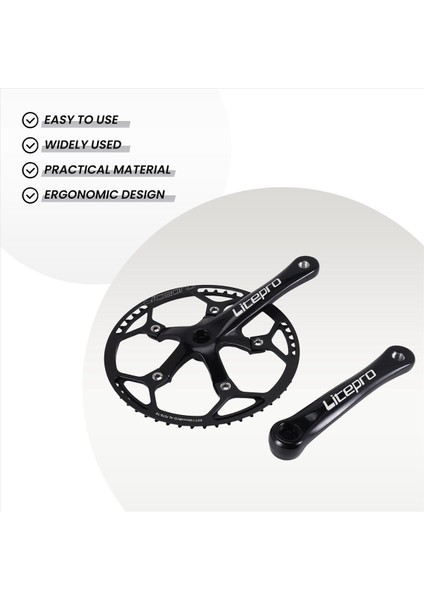 Tek Hızlı Krankset 53T 170MM Krankarmlar Katlanır Bisiklet Krankset Bike Track Road Bisiklet Için Koruyucu Kapak (Yurt Dışından) fırsatları