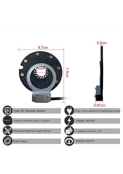 Elektrikli Bisiklet Manyetik Güç Sensörü 36/48V Pedal Yardım Sensörü F-8c Mıknatıslar Çift Salon Sensörleri Pas Sistemi Ebike Parçaları (Yurt Dışından) fiyatları
