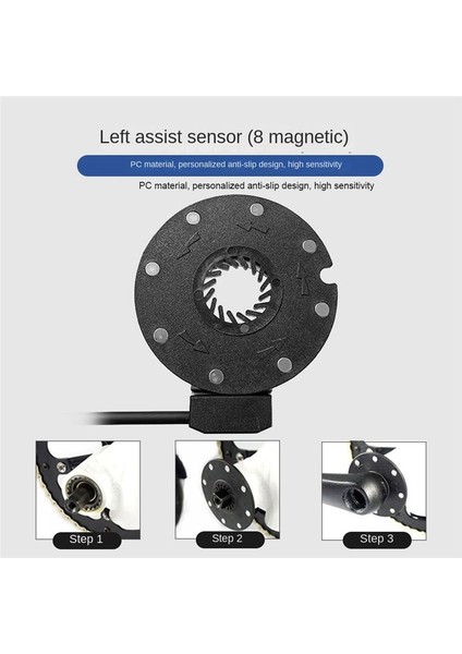 Elektrikli Bisiklet Manyetik Güç Sensörü 36/48V Pedal Yardım Sensörü F-8c Mıknatıslar Çift Salon Sensörleri Pas Sistemi Ebike Parçaları (Yurt Dışından) fırsatları