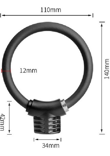 Bisiklet Kalın Alaşım Çelik Kablo Kilidi Bisiklet Halkası Kilit Anti-Hırsızlık Kilit Taşınabilir Mini Güvenlik Kilit Raket Kilitleri (Yurt Dışından) fiyatları