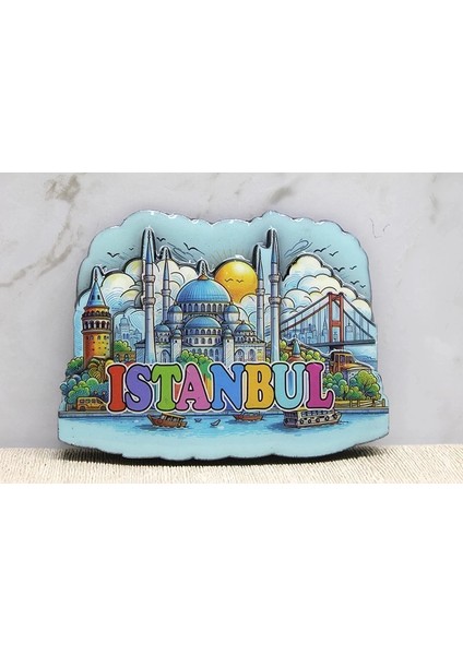Ahşap Istanbul Temalı Magnet ALK4360 fiyatları