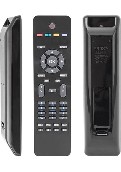 26VH3000 32VH3000 - Regal LE22F4000 - Sharp Hy 8066 - Hitachi L42SP04U RETURN Tuşlu Lcd-Led tv Kumandası