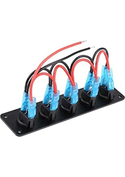 5 Bit Kedi Göz Kombinasyonu Açık Mavi Işıklı Panel Değiştirilmiş Rocker Anahtarı ile Gemi Tipi Anahtar (Yurt Dışından) fiyatları