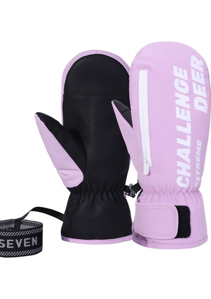 Erkek ve Kadın Snowboard Elnleri, Kış Için Öğrenci Sınıfı Polar Astarlı, Sıcak, Beş Parmaklı Su Geçirmez, Dokunmatik Ekranlı Bisiklet Elnleri. (Yurt Dışından)