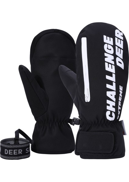 Kışlık Kayak Elnleri, Unisex Öğrenci Stili, Polar Astarlı, Sıcak, Su Geçirmez, Dokunmatik Ekranlı, Bisiklet Elnleri (Yurt Dışından)