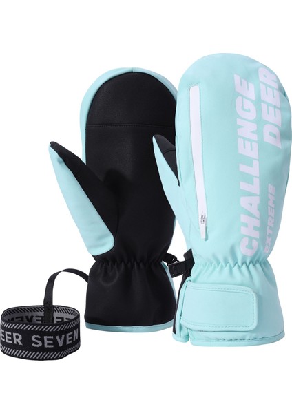 Erkek ve Kadın Snowboard Elnleri, Kış Için Öğrenci Sınıfı Polar Astarlı, Sıcak, Beş Parmaklı Su Geçirmez, Dokunmatik Ekranlı Bisiklet Elnleri. (Yurt Dışından)