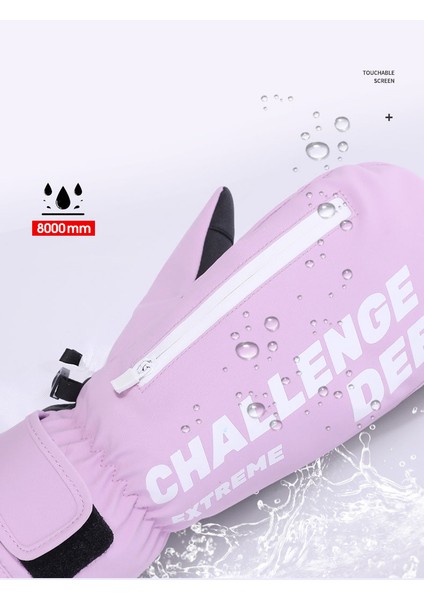 Erkek ve Kadın Snowboard Elnleri, Kış Için Öğrenci Sınıfı Polar Astarlı, Sıcak, Beş Parmaklı Su Geçirmez, Dokunmatik Ekranlı Bisiklet Elnleri. (Yurt Dışından) fırsatları